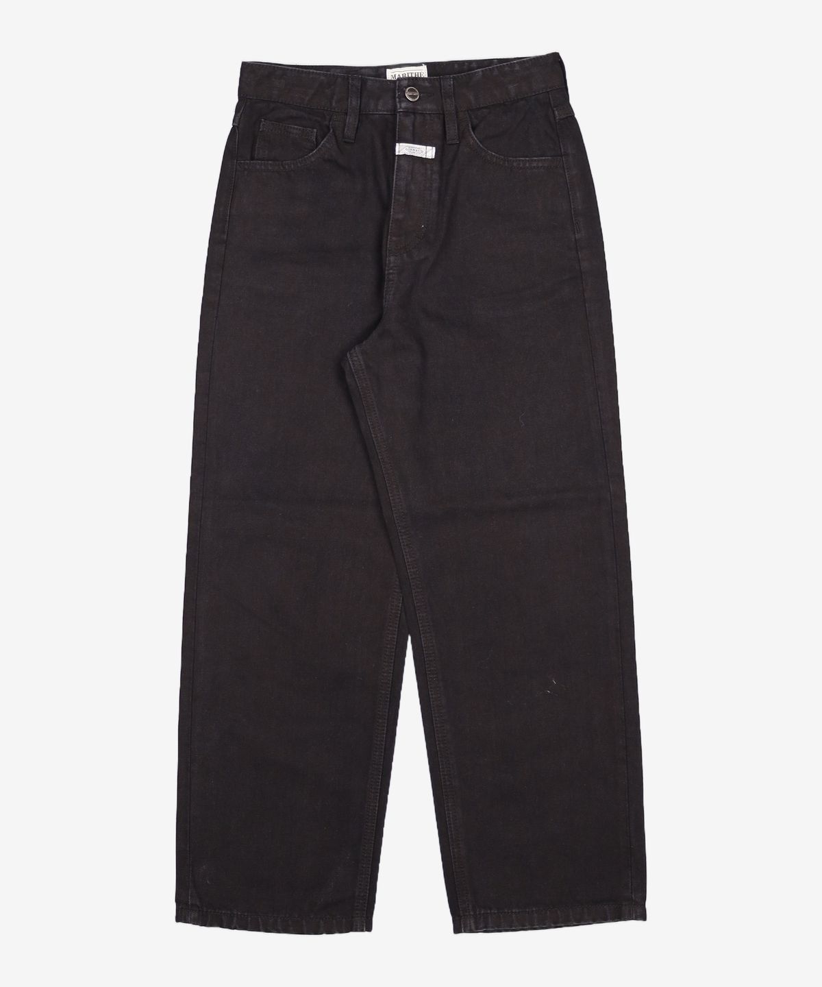 마리떼 프랑소와 저버(MARITHÉ + FRANҪOIS GIRBAUD) W STRAIGHT CROP DENIM PANTS black 25