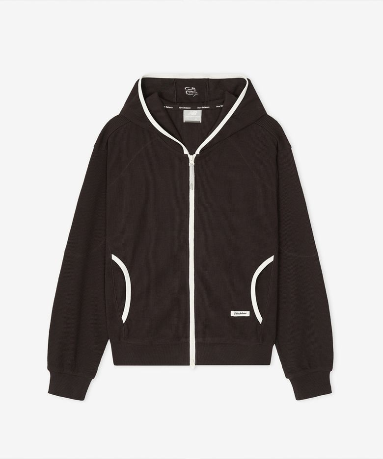 NBMDG3W812 / WOMEN AIRY 와플 후드집업 (BROWN)