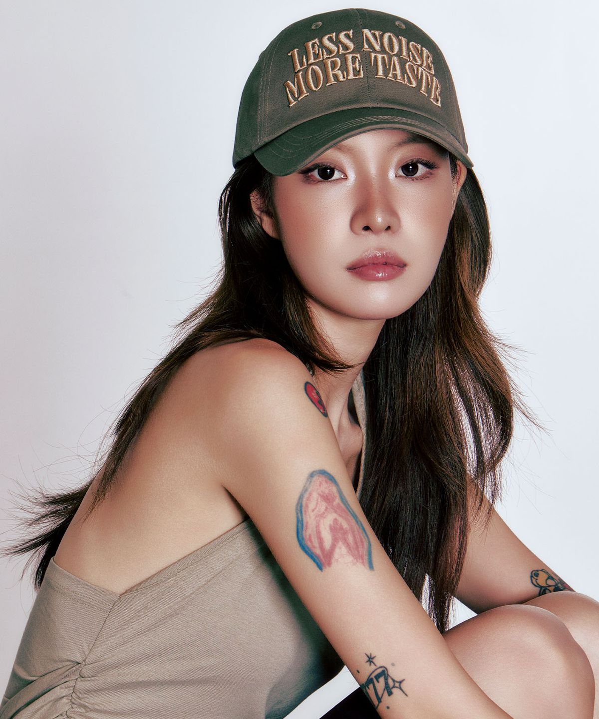 스틸로우키(STILL LOWKEY) Statement Ball Cap_KHAKI