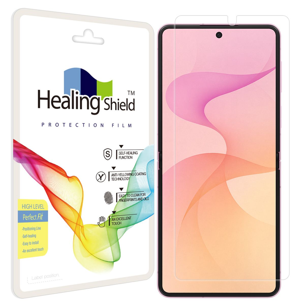 힐링쉴드(HEALINGSHIELD) 갤럭시 Z플립8 하이레벨 고광택 내부액정 보호필름 1매