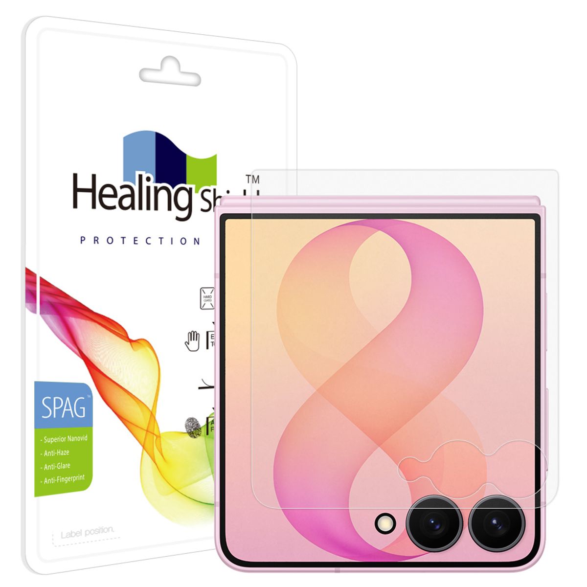힐링쉴드(HEALINGSHIELD) 갤럭시 Z플립8 슈페리어 저반사 외부액정 보호필름 2매