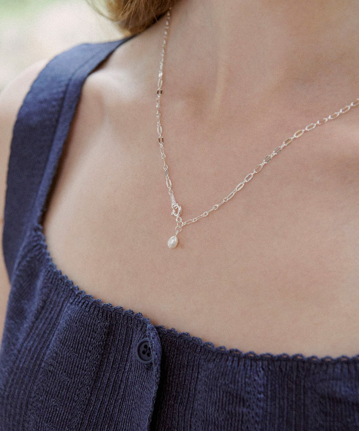세인트스코트런던(ST.SCOTT LONDON) Two-Way Freshwater Pearl Chain Necklace / STJ-NB1730WG
