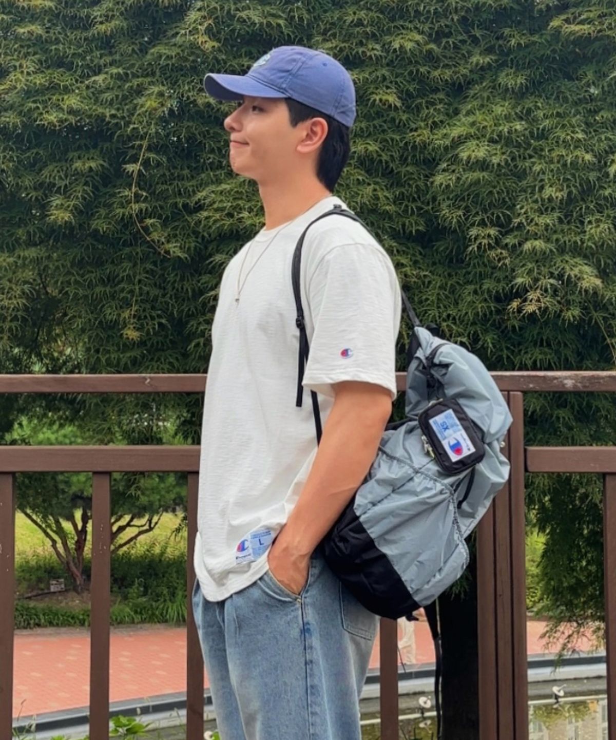 챔피온(CHAMPION) 나일론 패커블 백팩 Grey