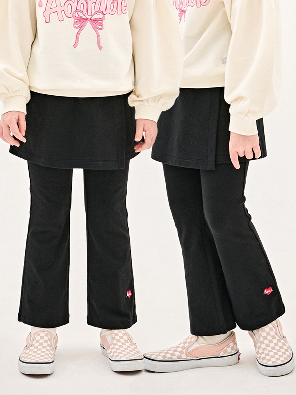 젤리스푼(JELISPOON) 부츠컷랩스커트레깅스