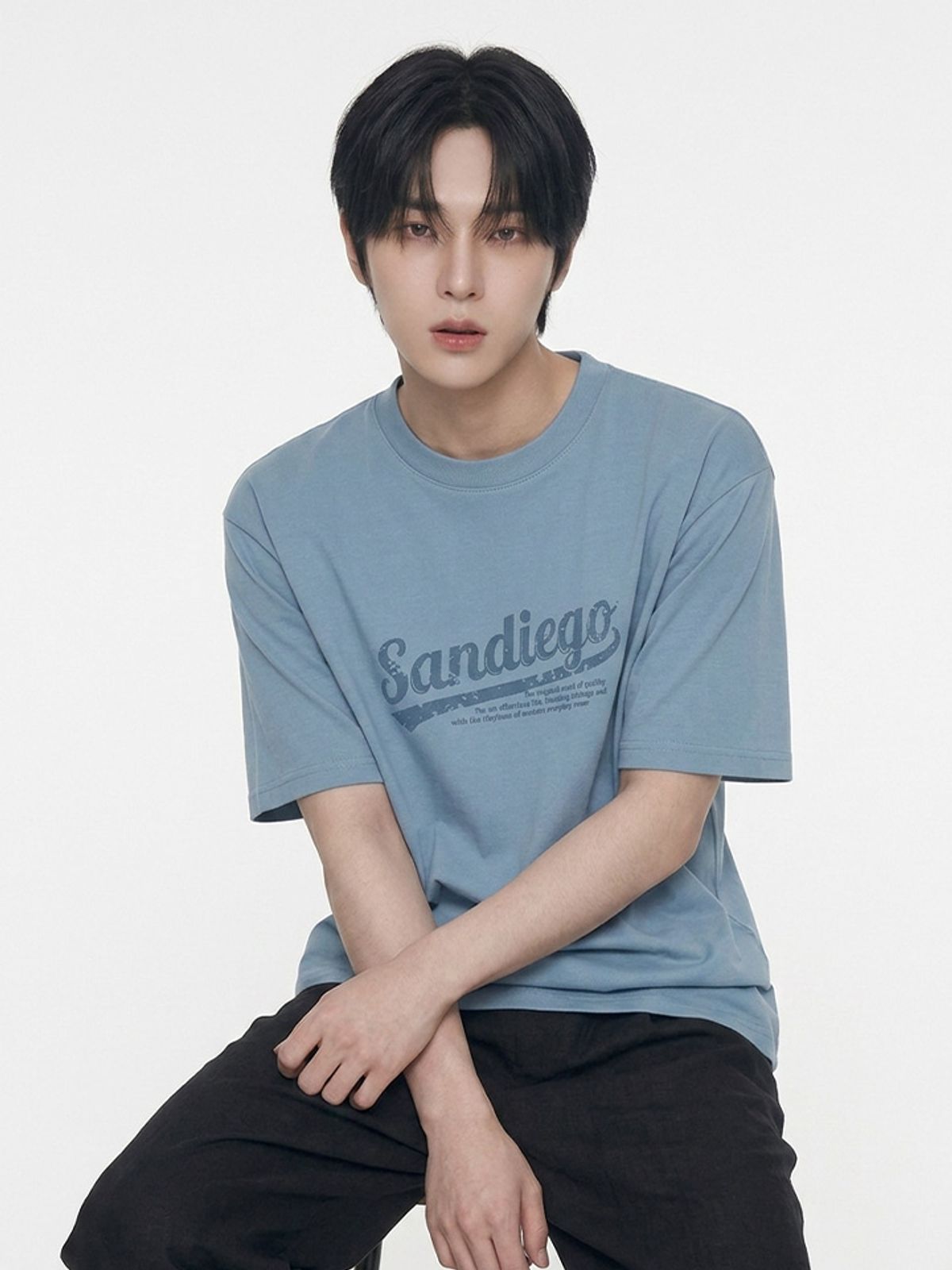 행텐(HANGTEN) 공용 피그먼트 그래픽 반팔 티셔츠_281(10580-031-603-69)