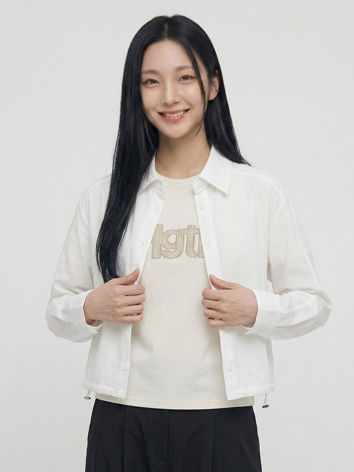 행텐(HANGTEN) 여성 나일론 크롭 셔츠_003(10580-120-603-09)
