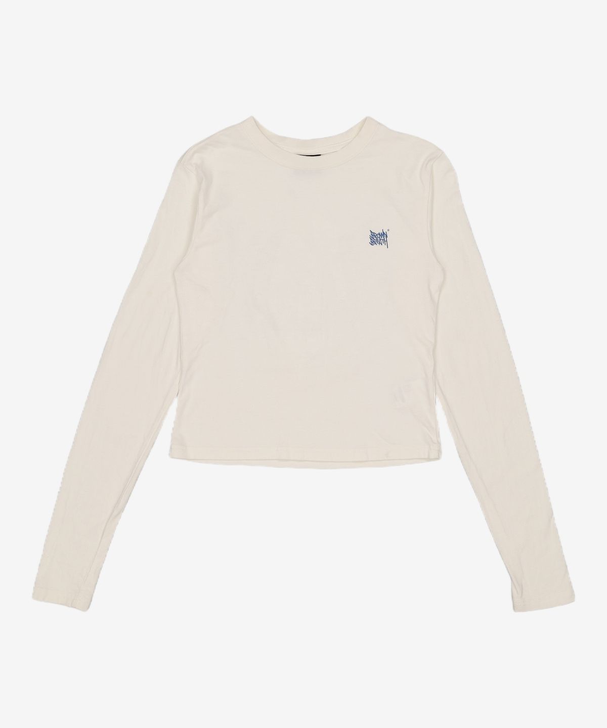 브라운브레스(BROWNBREATH) W BLUEPRINT TAG CROP LONGSLEEVE - IVORY M