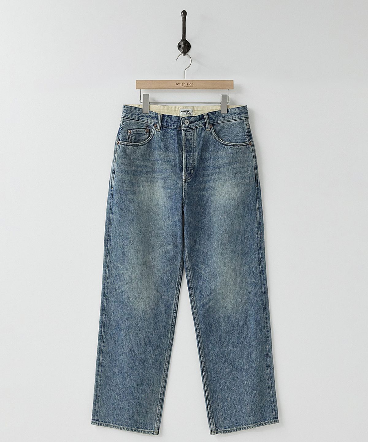 러프사이드(ROUGHSIDE) 5P Denim Pants Faded Blue