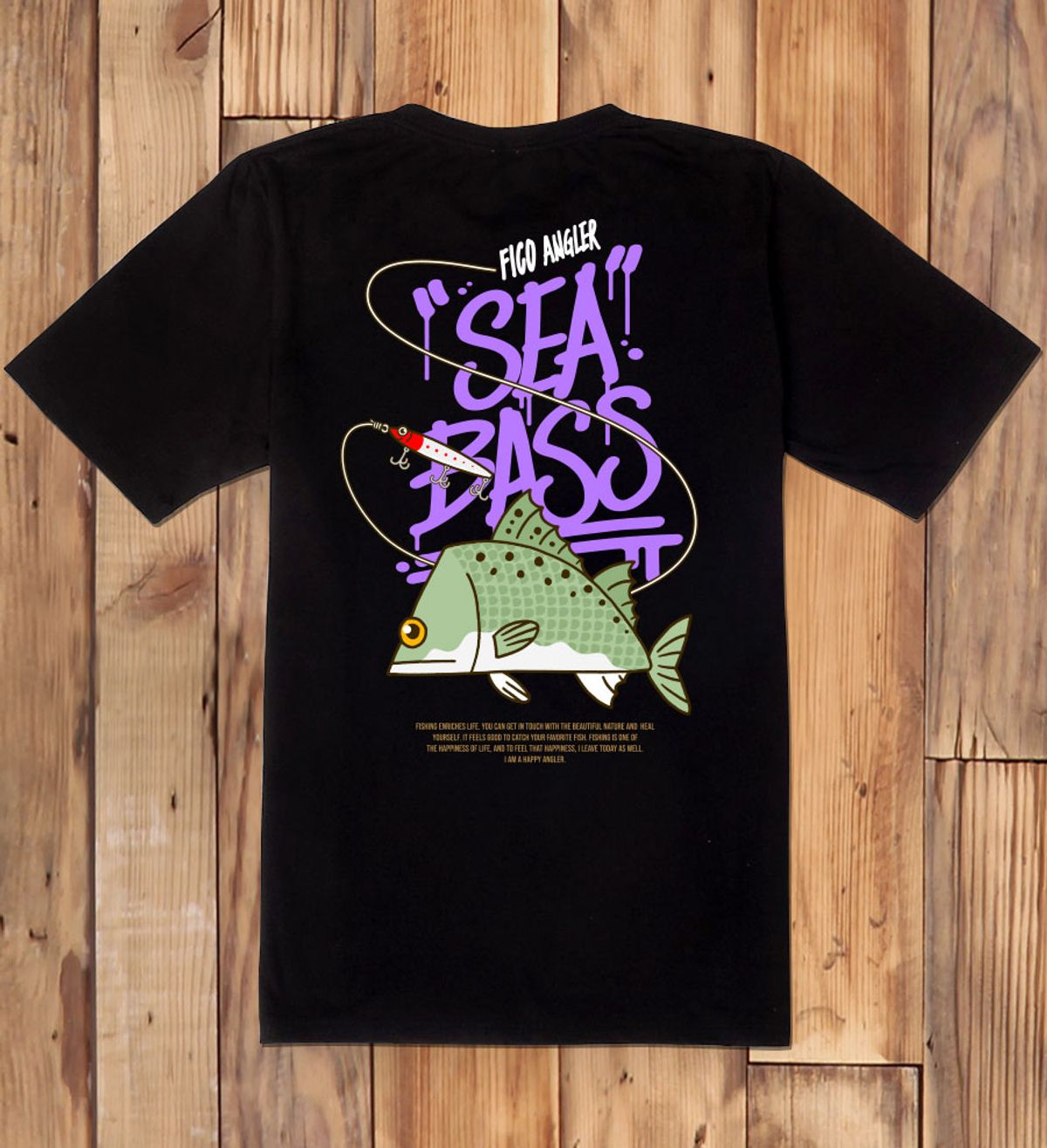 돌돌(DOLDOL) FICO-tshirts-422 피코앵글러 농어 낚시 디자인 티셔츠 반팔티