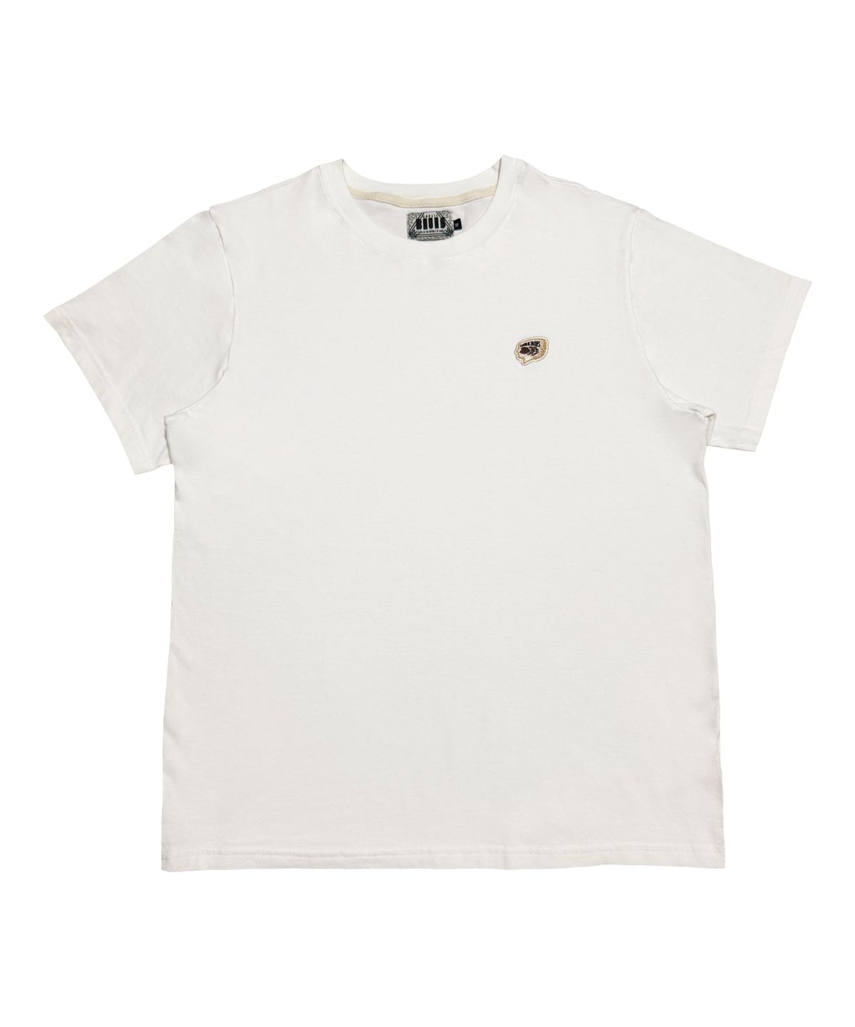 갈릭 블루스(GARLICBLUES) HUMAN X FOOTPRINT APPLIQUE T-SHIRT (WHITE IVORY)