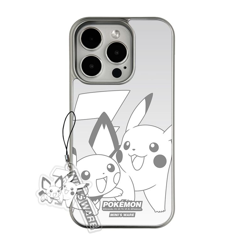 Pokemon Gray MagSafe Glossy Case_Pikachu & Pichu