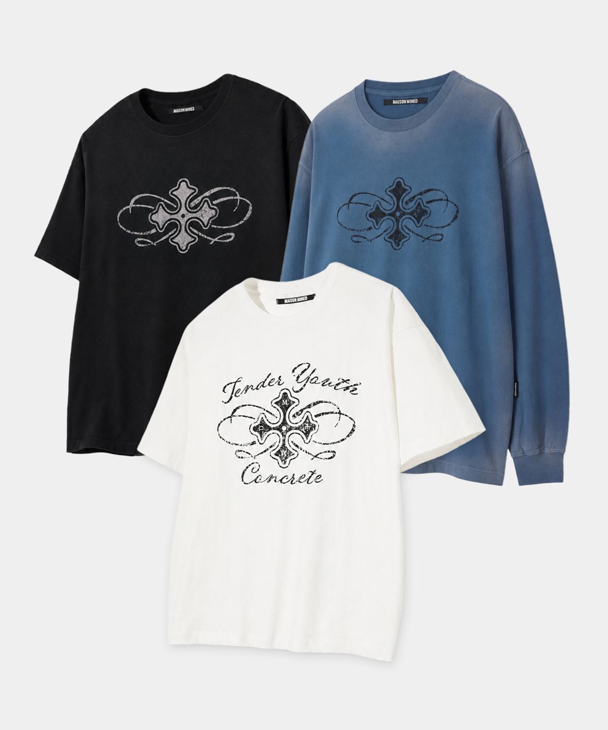 메종미네드(MAISON MINED) [2PACK] OVER FIT GRAPHIC T-SHIRT