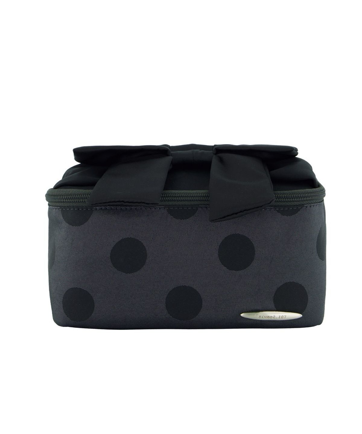 시월107(SIWL107) [대용량] Dotty Pouch (Black)