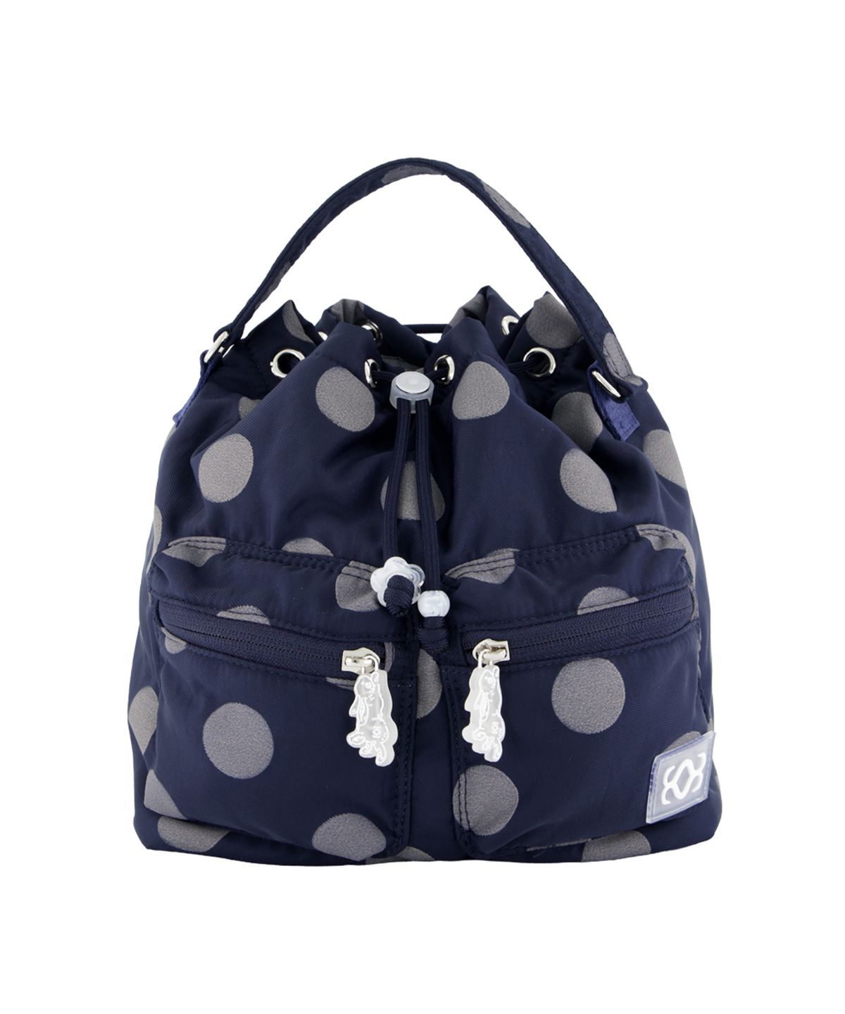 시월107(SIWL107) Dotty Bucket Bag (Navy)