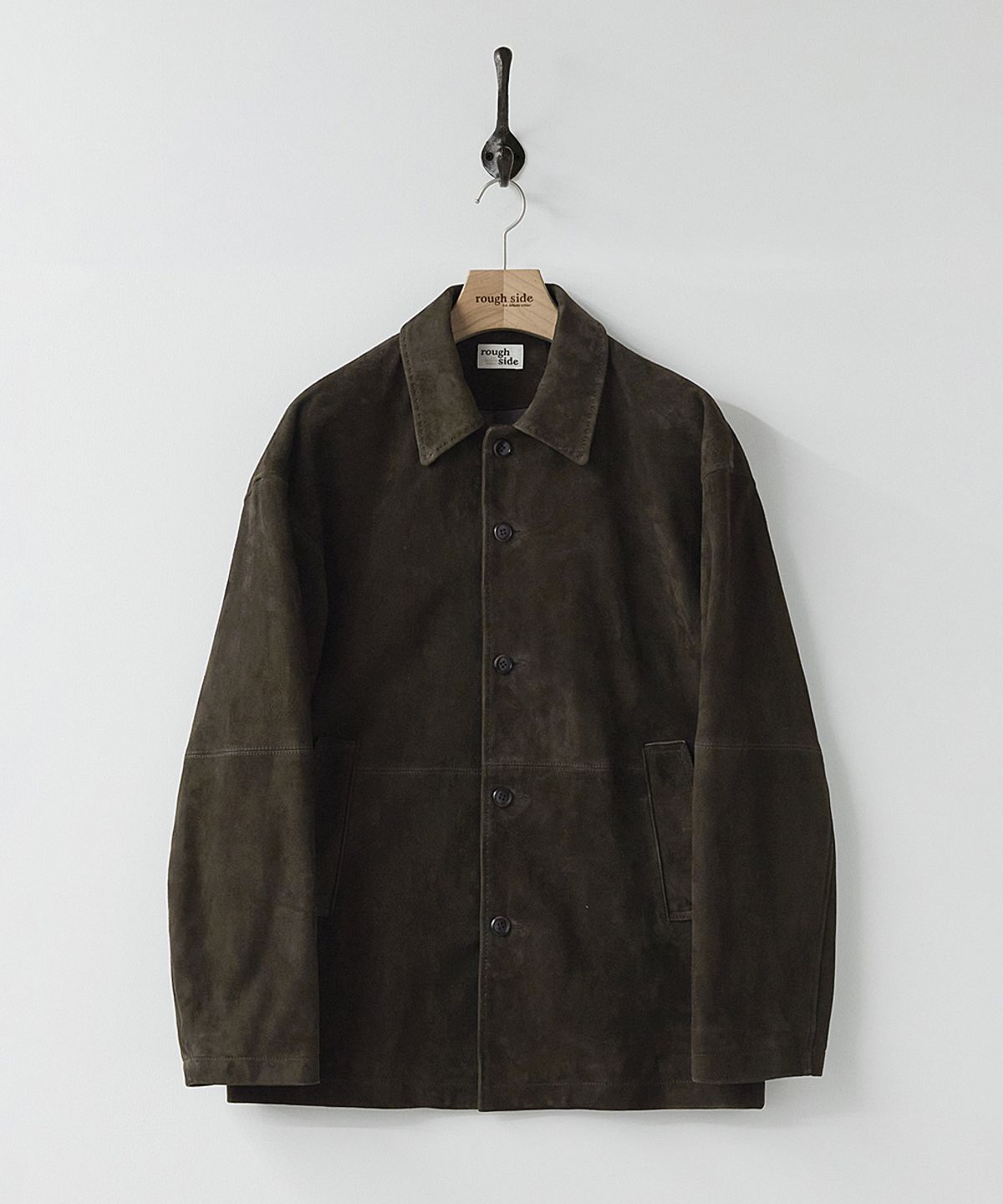 러프사이드(ROUGHSIDE) Suede Over Jacket Dark Brown