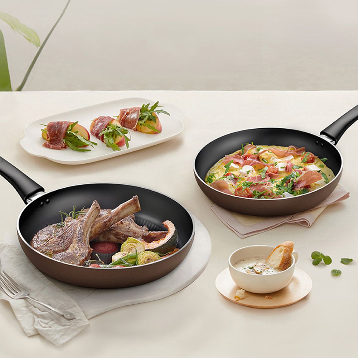 테팔(TEFAL) 인덕션 티타늄1X 뉴 이노바시오 프라이팬 2P세트