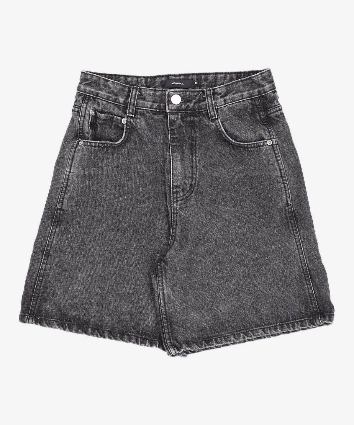몽돌(MONGDOL) 데님 하프 팬츠 블랙 MDPT017BLACK M