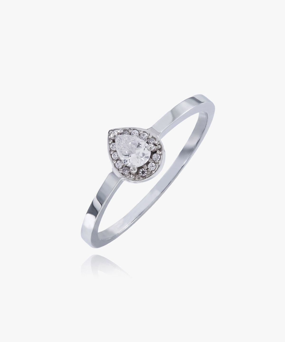 엘렌쥬얼리(HELENE JEWELRY) 실버 Silver 925 물방울 큐빅 미스 링 은 반지