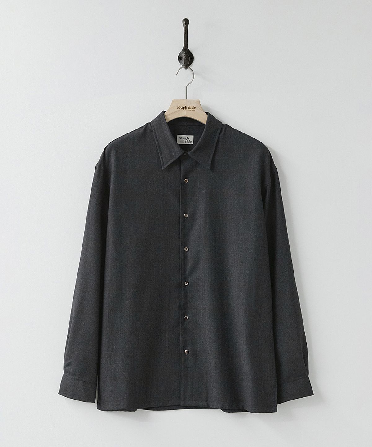 러프사이드(ROUGHSIDE) Sleek Shirt Black Grid