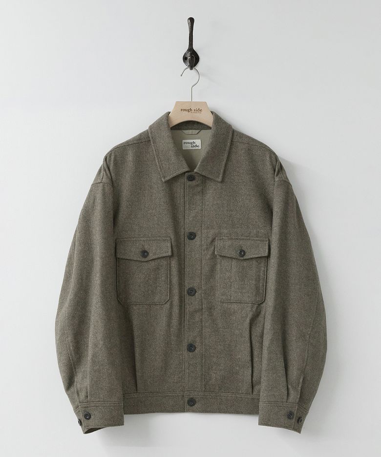 Wool Cabin Jacket Dark Beige