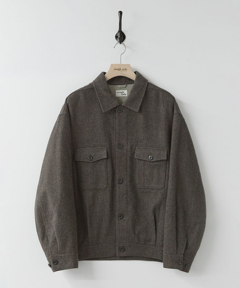Wool Cabin Jacket Dark Brown