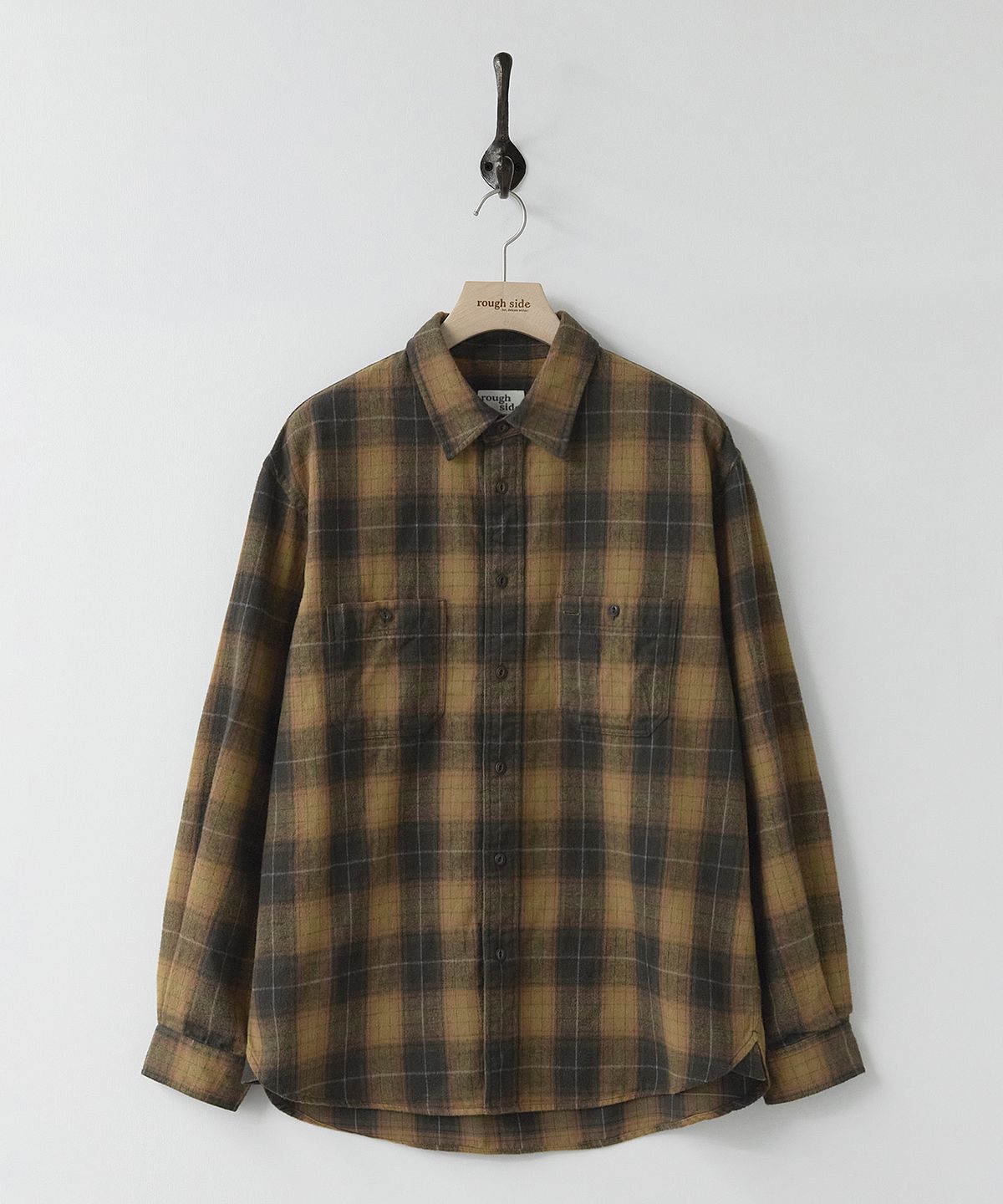 러프사이드(ROUGHSIDE) Craft Shirt Ginger Tartan Check