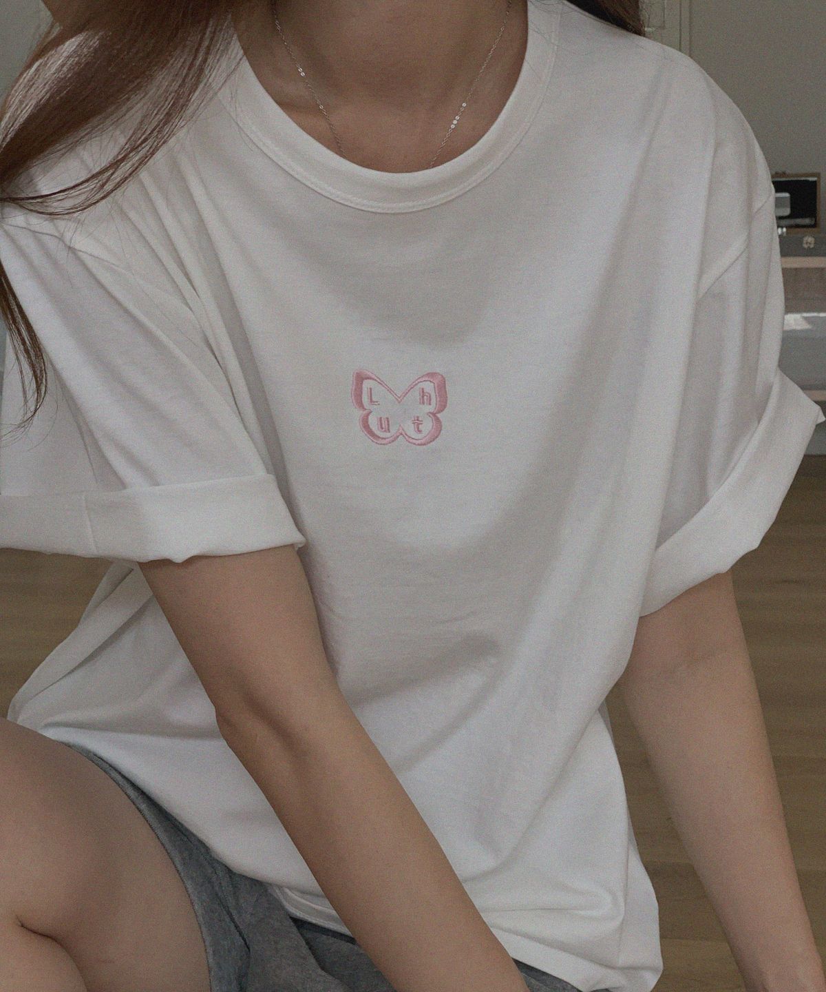 루스프로덕트(LUTHPRODUCT) NABI T Shirt Needlework _ PINK