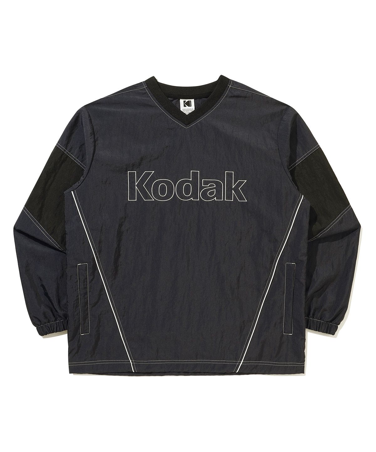 코닥(KODAK) 컬러 블록 긴팔 피스테 CHARCOAL