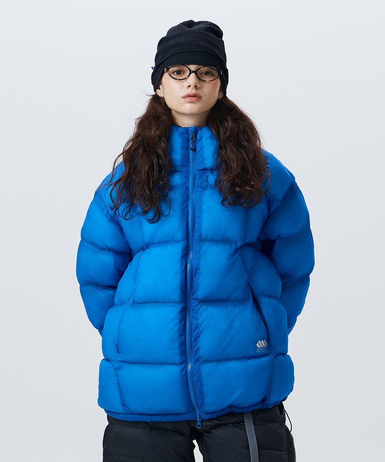 롱스피크 바라클라바 푸퍼 자켓 블루
