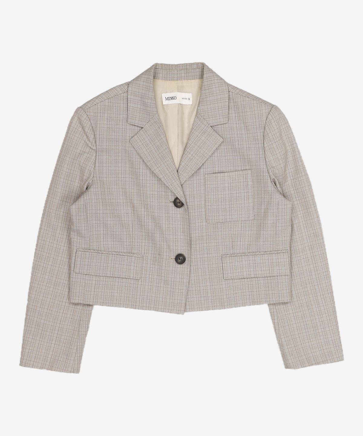 미쏘(MIXXO) 테일러드 싱글 크롭 자켓 MIWJKD301B S
