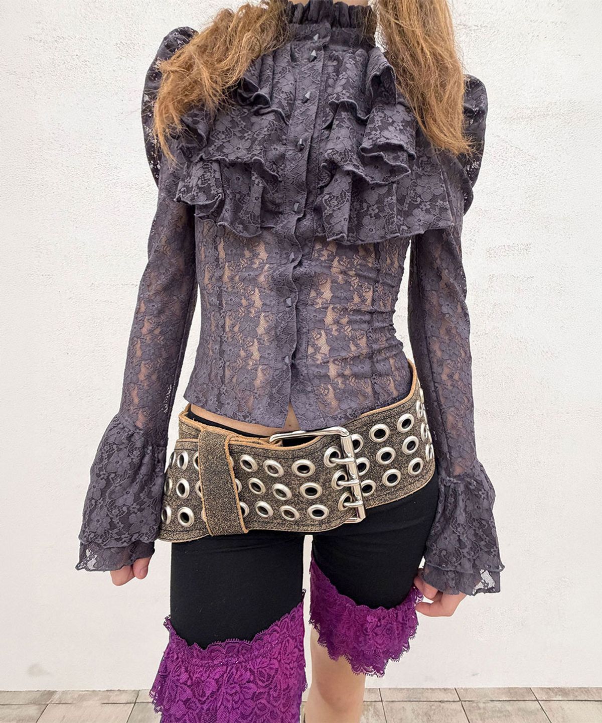 스컬프터(SCULPTOR) Victorian Blouse Dirty Plum