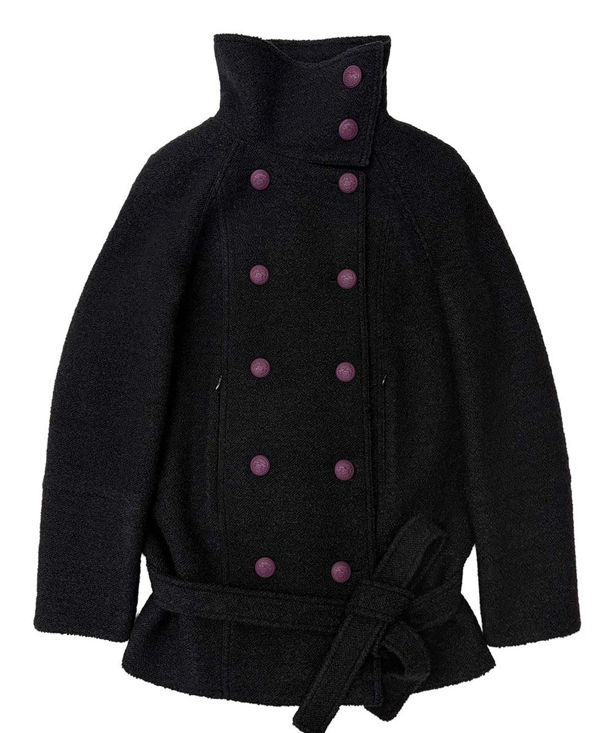 스컬프터(SCULPTOR) Wool Trench Half Coat Black