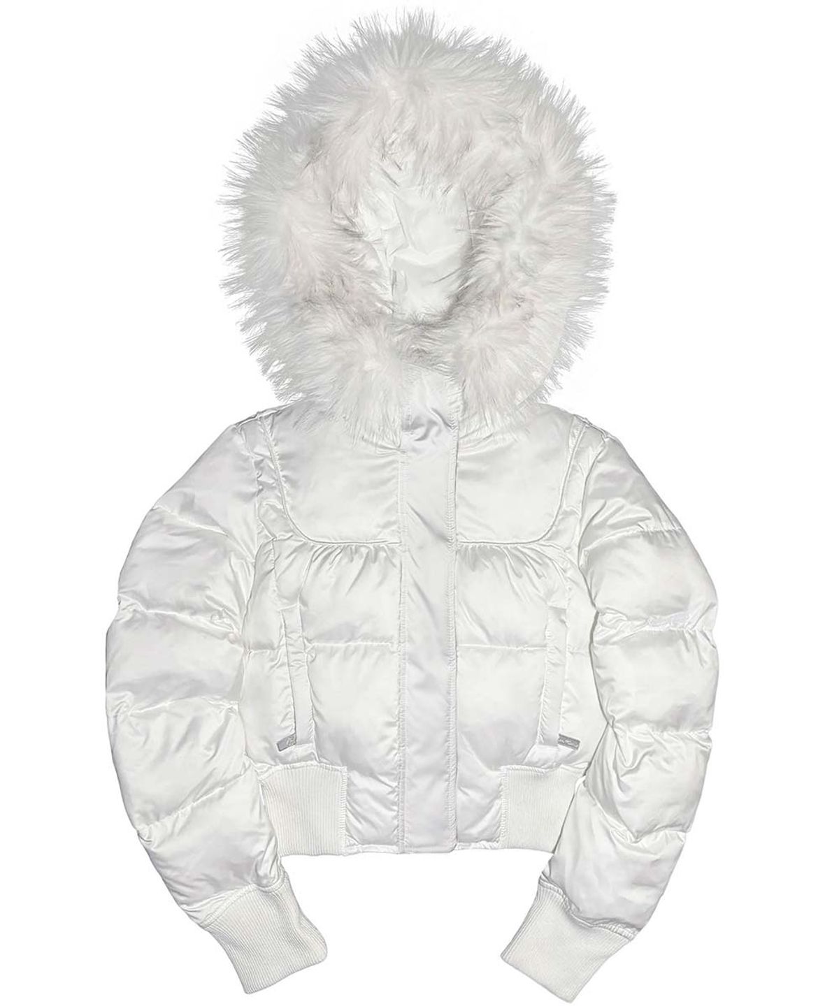 스컬프터(SCULPTOR) Cropped Hooded Puffer White