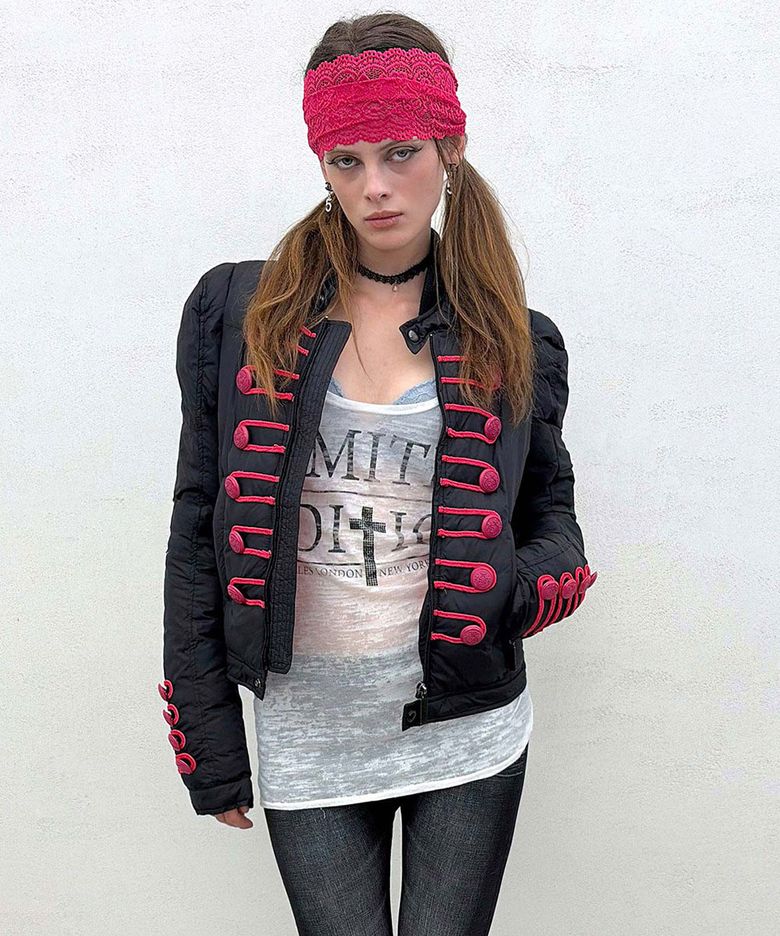 Napoleon Puffer Jacket Black/Pink