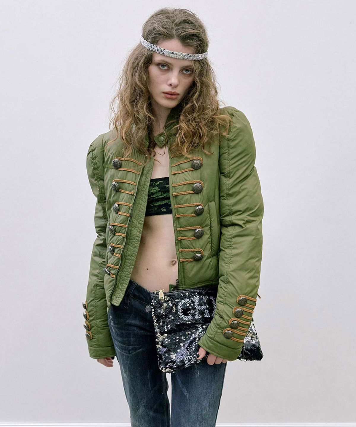 스컬프터(SCULPTOR) Napoleon Puffer Jacket Khaki