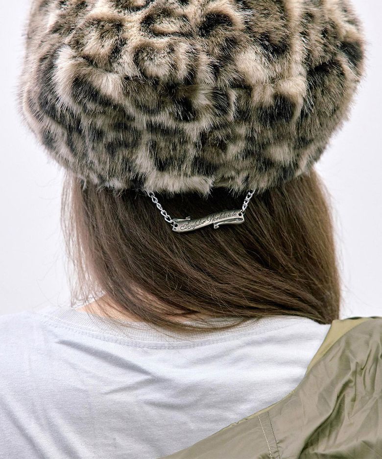 Chunky Fur Newsboy Cap Leopard