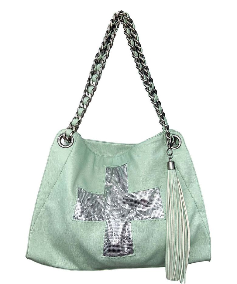 Cross Chainmail Big Bag Turquoise