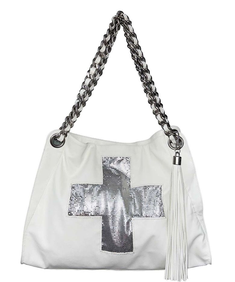 Cross Chainmail Big Bag White