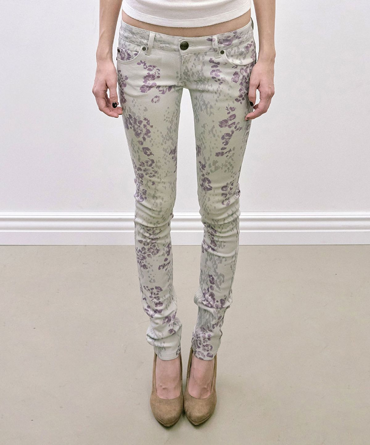 스컬프터(SCULPTOR) Wet Skinny Jeans Sage
