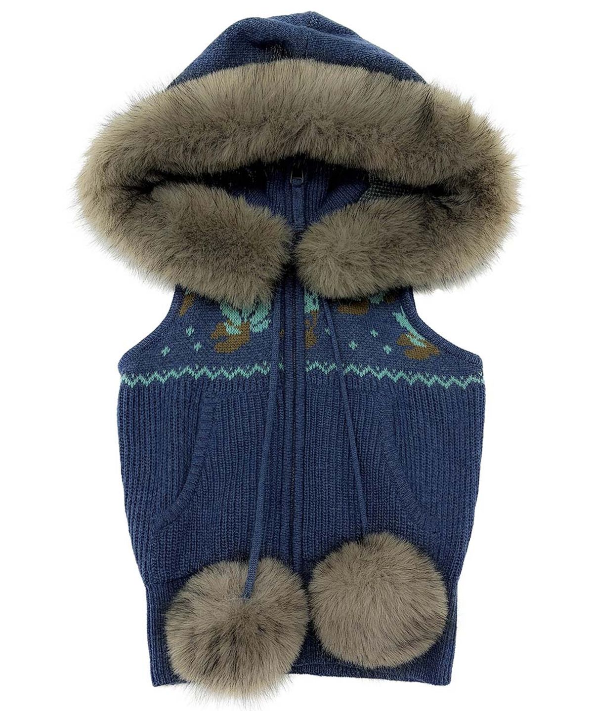 스컬프터(SCULPTOR) Zen Nordic Hooded Zip-Up Vest Navy