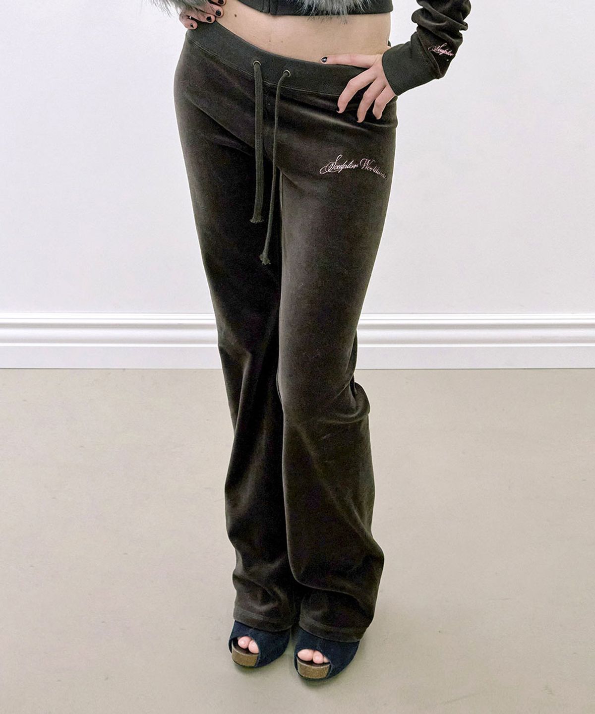 스컬프터(SCULPTOR) Velour Track Pants Brown
