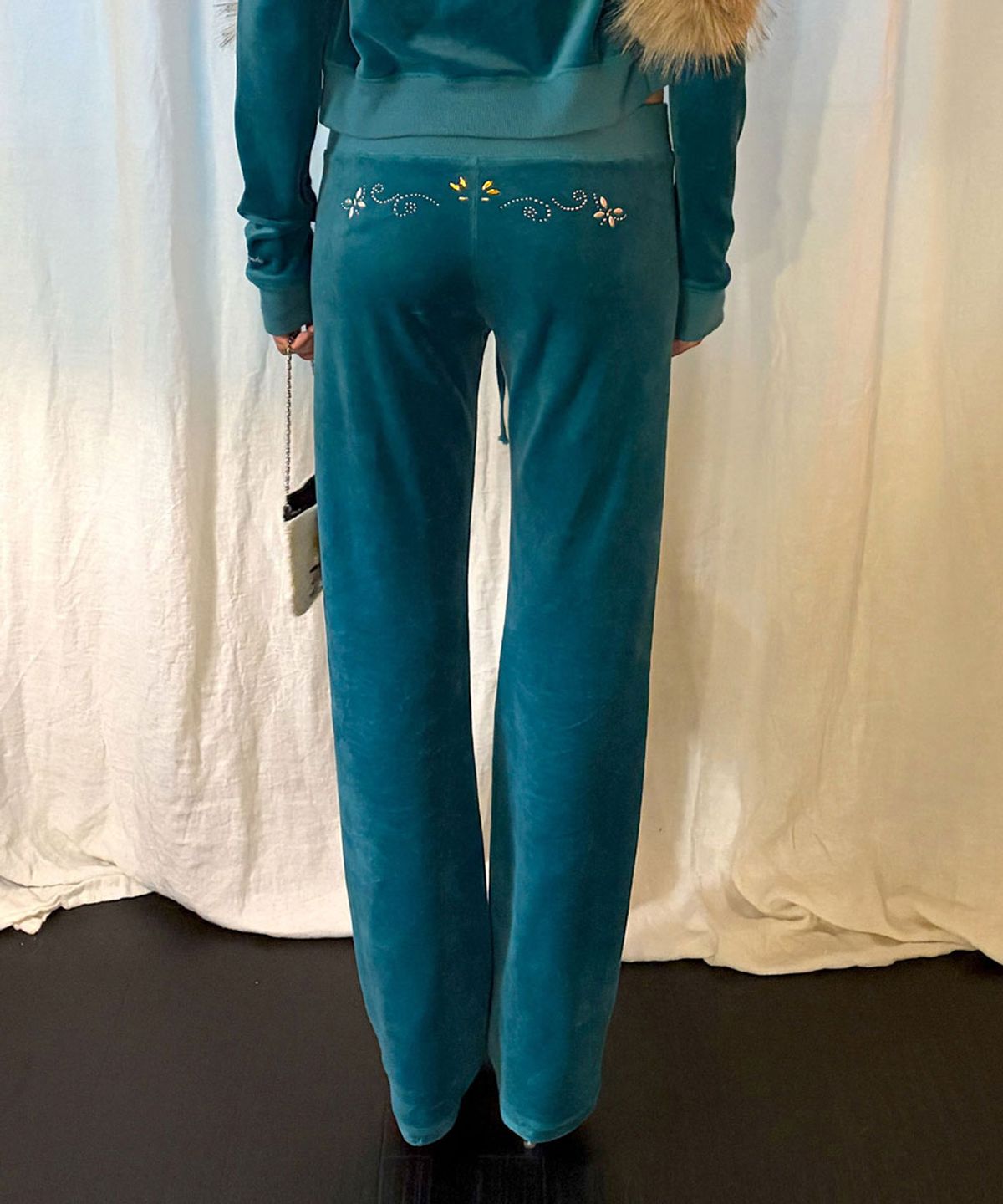 스컬프터(SCULPTOR) Velour Track Pants Teal