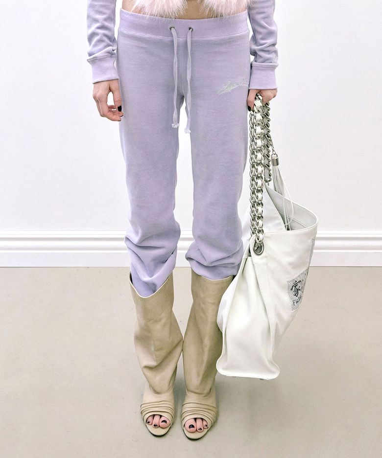 Velour Track Pants Ube Purple