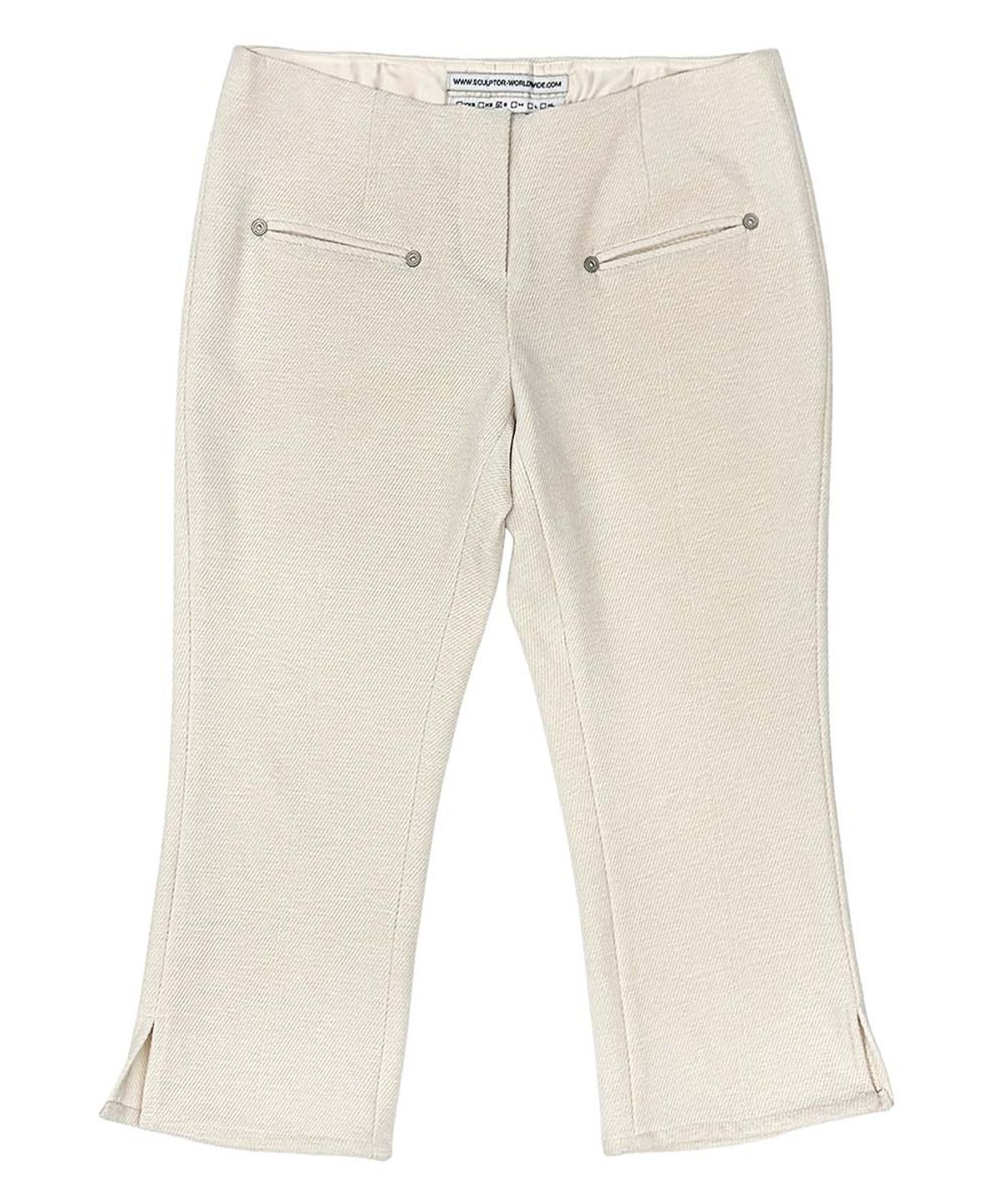 스컬프터(SCULPTOR) Corduroy Capri Pants White