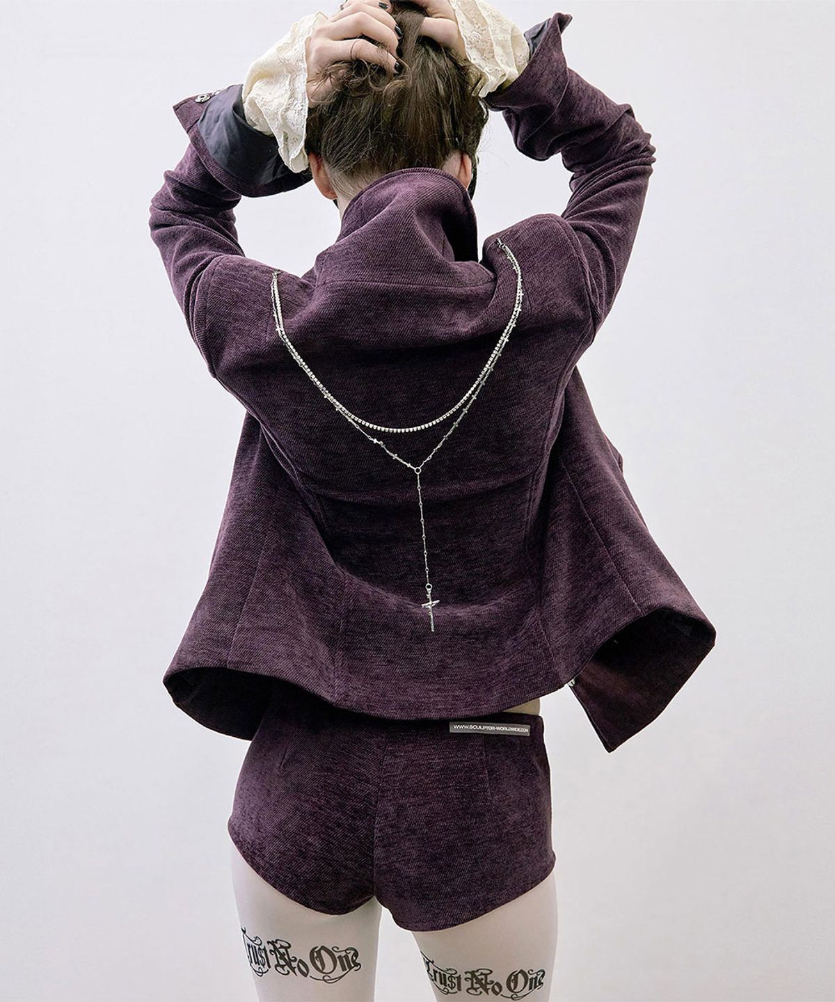 스컬프터(SCULPTOR) Mockneck Corduroy Jacket Deep Plum