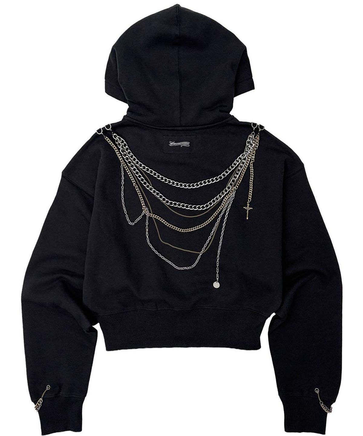 스컬프터(SCULPTOR) Chain Hooded Zip-Up Black