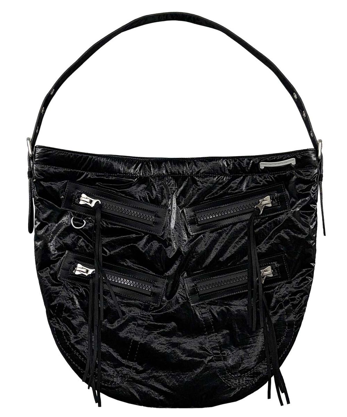 스컬프터(SCULPTOR) Metallic Hobo Bag Black