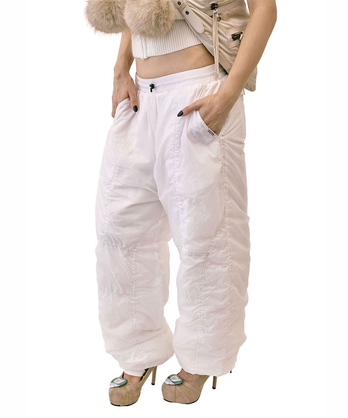 스컬프터(SCULPTOR) Padded Wide Pants White