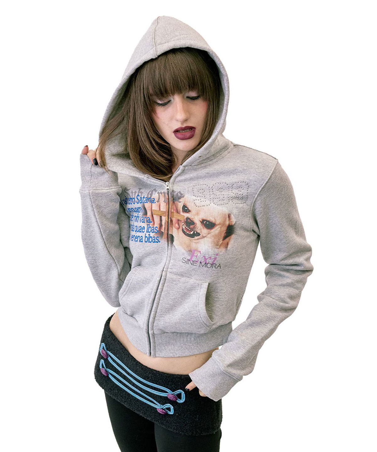 스컬프터(SCULPTOR) Cast Out Hooded Zip-Up Melange Gray