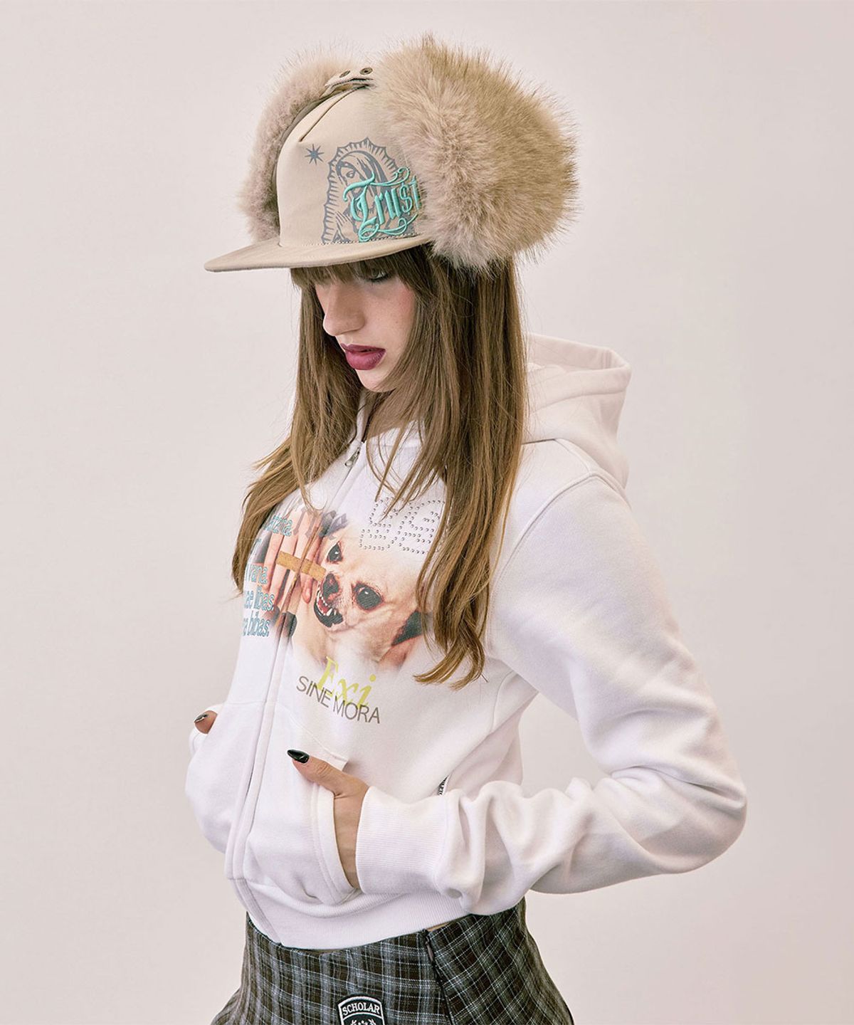 스컬프터(SCULPTOR) Cast Out Hooded Zip-Up White